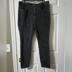Pilcro High-Rise Skinny Dark Gray Corduroy Pants, Soft & Velvety, Sz 32, EUC!
